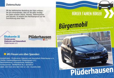 Flyer Bürgermobil Plüderhausen 