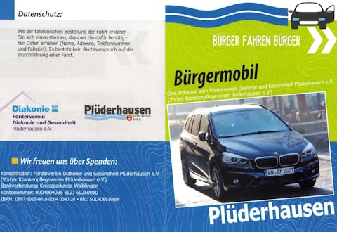 Flyer Bürgermobil Plüderhausen