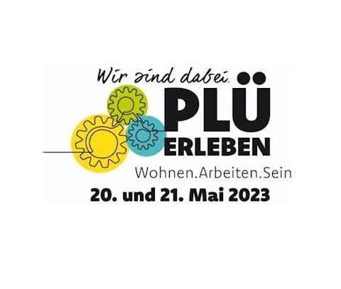 Bild zeigt das Logo der Leistungsschau Plüderhausen Erleben 20. und 21. Mai 2023