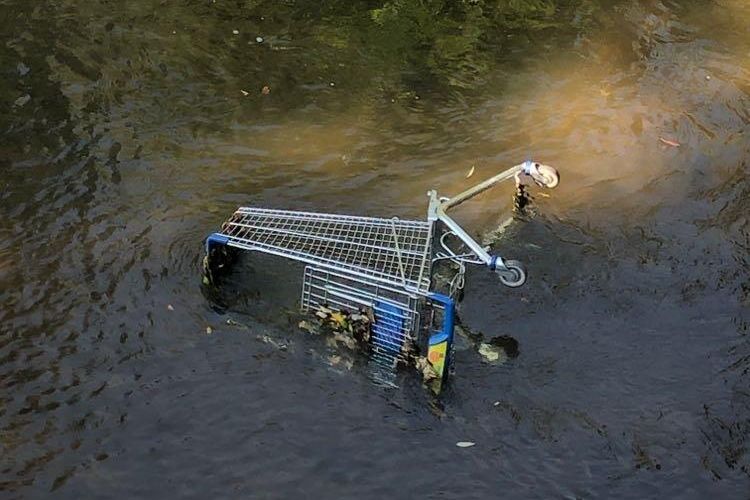 Einkaufswagen in der Rems