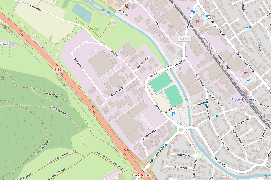 Kartenausschnitt Gewerbegebiet