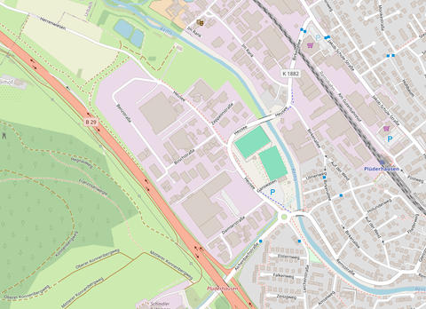 Kartenausschnitt Gewerbegebiet