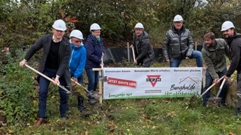 Spatenstich für Neubau CVJM Heim 
