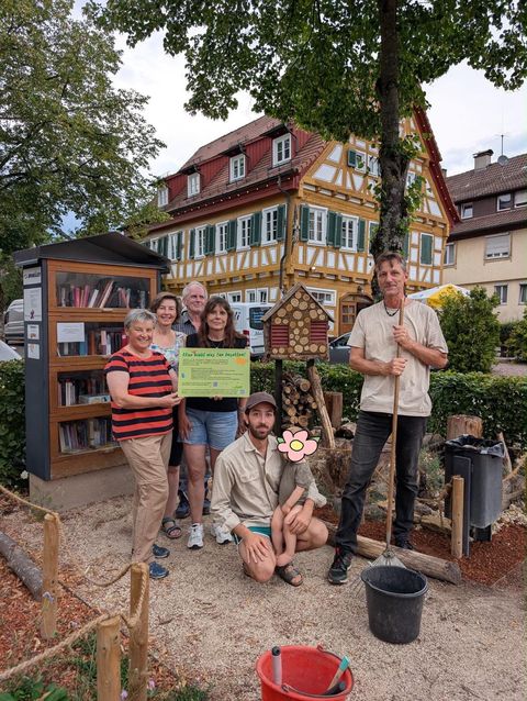 v.l. Melanie Weiss, Kirsten Segler, Uwe Kühnast, Ingrid Goltsche, Jakob Härer, Marko Kley, das Bild zeigt die Ehrenamtlichen der Aktivgruppe Klima und Umwelt