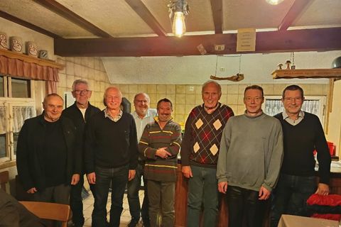 von links Karl Mayer, Erich Wägner, Dieter Heinle, Florian Loup, Dieter Fritz, Wolfgang Albrecht, Holger Ruof und Oliver Kron