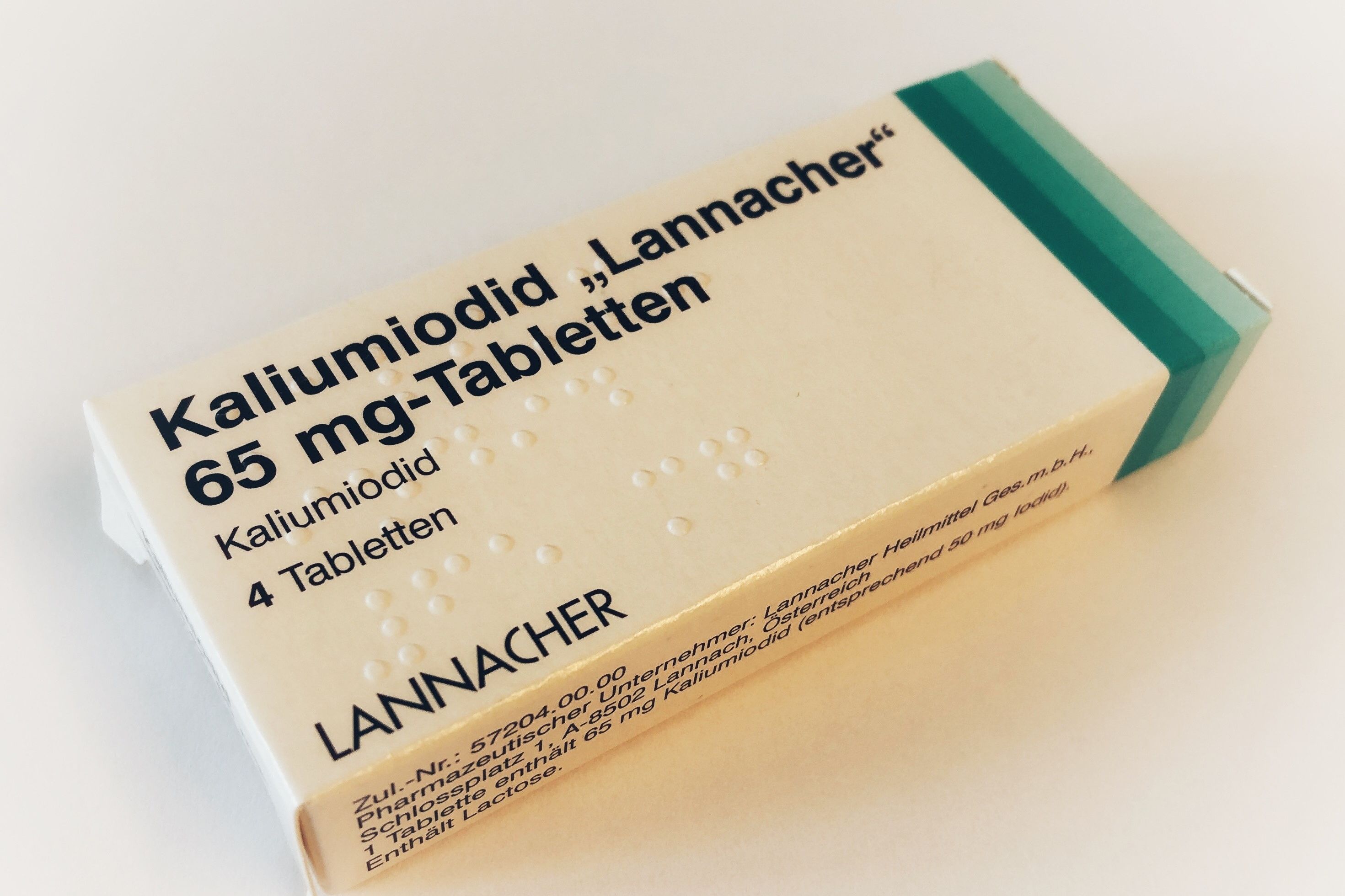 Kaliumiodid Tabletten, wie sie in Plüderhausen eingelagert sind