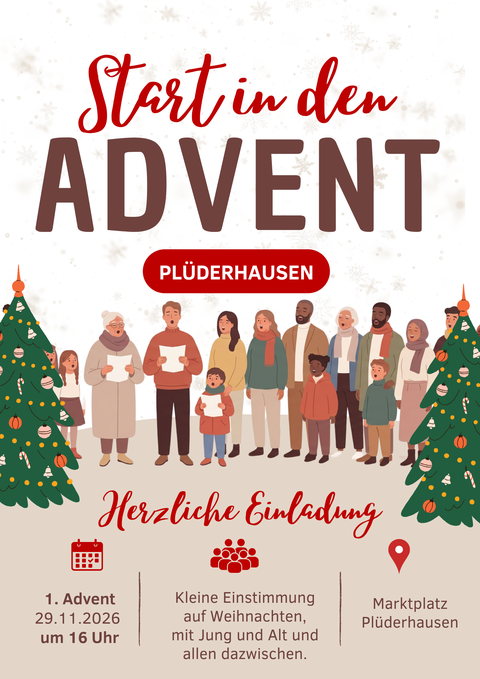 Einladungsplakat zu "Start in den Advent"