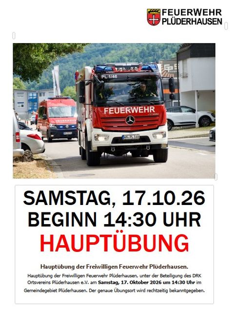 Hauptübung der Feuerwehr