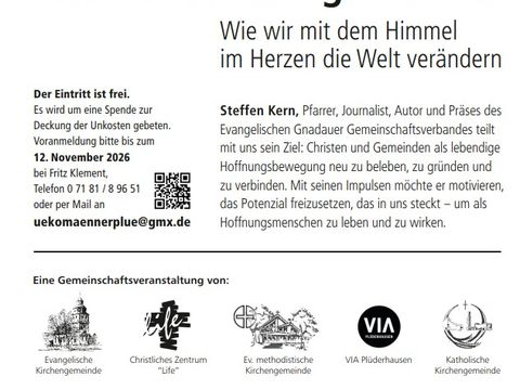 Plakat mit allen Informationen zum Männerfrühstück 