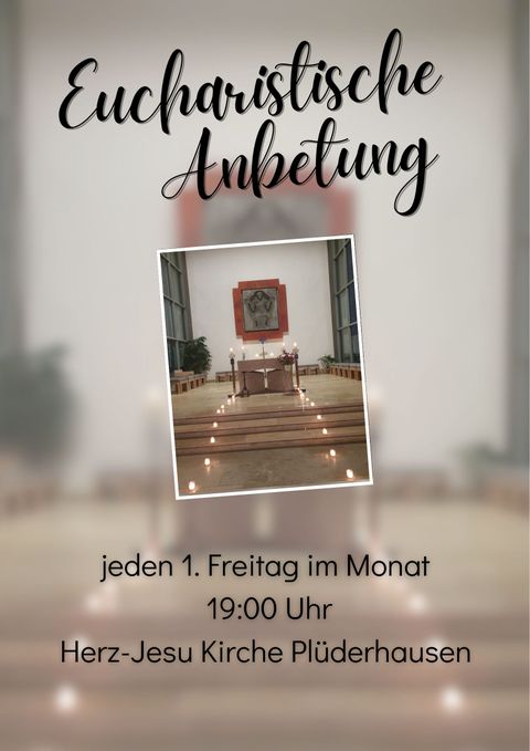 Plakat Eucharistische Anbetung