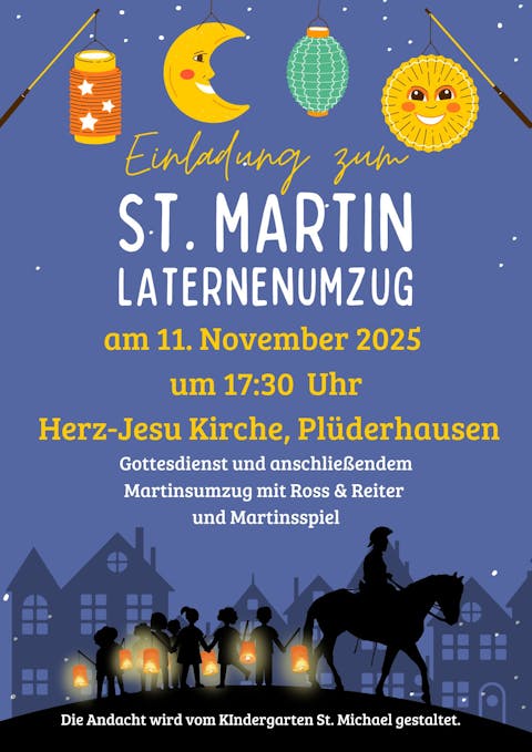 Plakat zur Martinsfeier